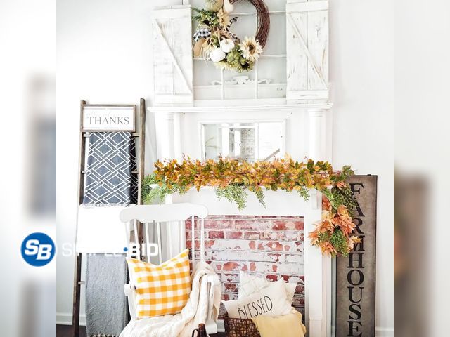 Lot 58-63270 - New 2 Pack Fall Maple Leaf Garland Clearance - 6.5ft/Piece Artificial Fall Foliage Garland Autumn De...