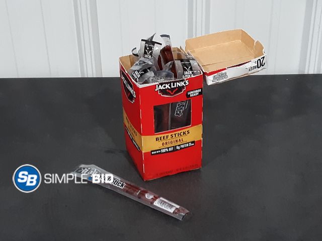 Lot 58-35710 - Jack Links BEEF STICKS - 19 individually wrapped - unopened