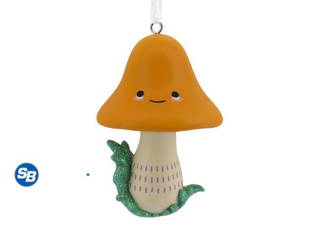 Lot 58-65214 - CHRISTMAS IN JULY! New Hallmark Smiling Mushroom Christmas Ornament