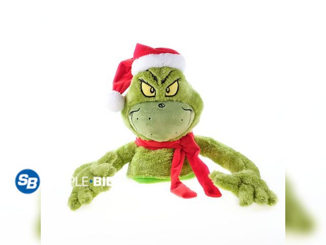 Lot 58-54090 - New GRINCH! How the Grinch Stole Christmas, Grinch Tree Hugger, Green, Plush, by Ruz