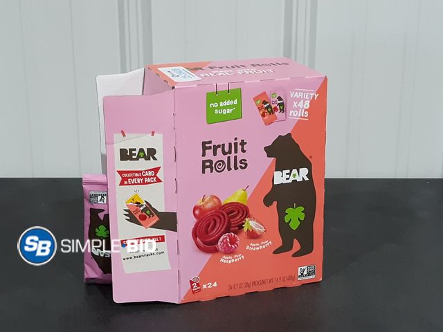 Lot 58-31070 - FRUIT ROLLS - Variety pack -- apple pear Raspberry -- apple pear Strawberry 2 rolls in each package ...