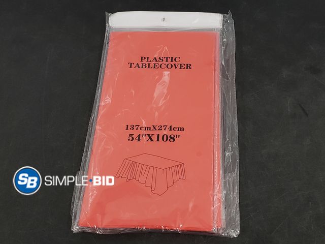 Lot 58-39691 - Plastic Table Cover - 54 x 108"