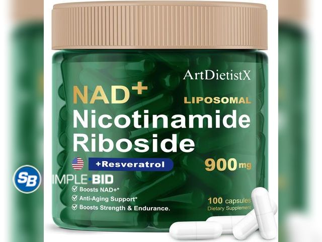 Lot 58-58260 - New NAD+ Supplement, NAD Nicotinamide Riboside 900Mg for Men and Women, Liposomal Nicotinamide Ribos...