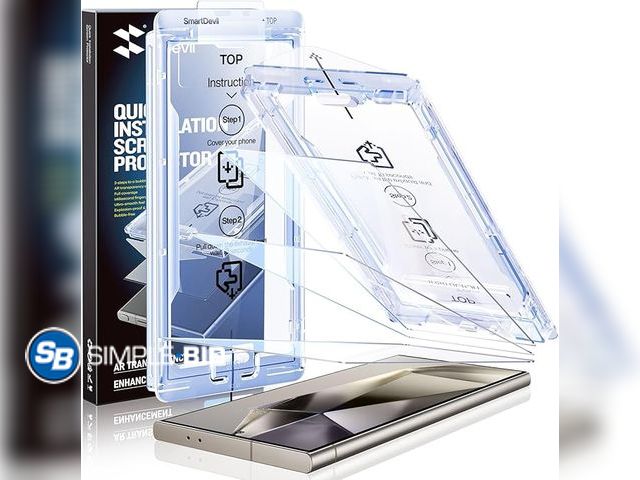 Lot 58-17920 - Lot of (5) New SMARTDEVIL for Samsung Galaxy S24 Ultra Screen Protector, Finger Print Reader Compati...