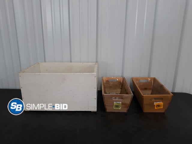 Lot 58-78080 - Lot of (3) Vintage Wooden Crates, Boxes