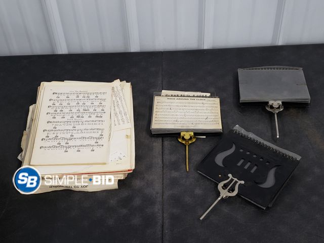 Lot 58-30717 - Trumpet Sheet Music and Holders