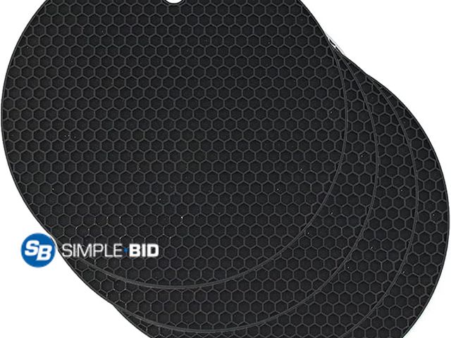 Lot 58-21148 - New Circular Silicone Trivet Mat Hot Pot Heat Insulation Pad Multi-Function Cellular Silicone Hot Pa...