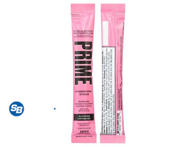 Lot 58-70281 - Prime Hydration Sticks, Strawberry Watermelon, 6 Count, Electrolytes, Zero Sugar - unopened - expire...