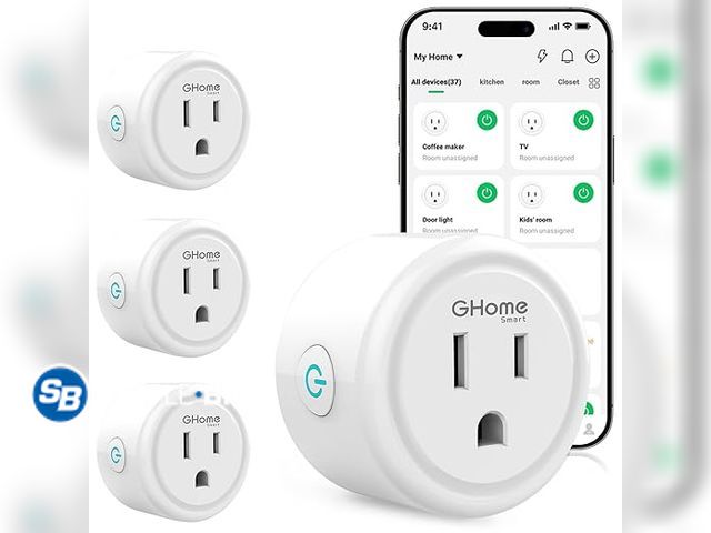 Lot 58-26341 - New GHome Smart Plug, WiFi Smart Plugs Work with Alexa and Google Home, Smart WiFi Outlet with Remot...