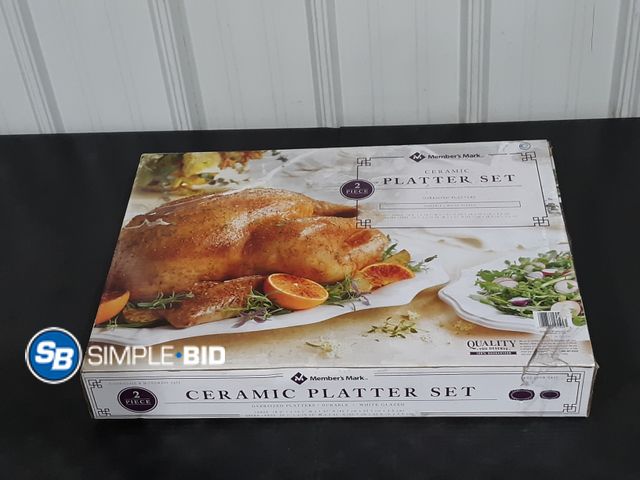 Lot 58-27316 - Member's Mark Ceramic Platter Set - 2 Pieces