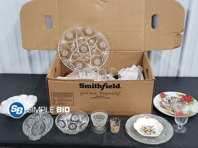 Lot 58-74799 - Lot of Vintage Glassware, China Pieces - variety of styles