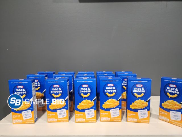 Lot 58-38391 - Lot of (18) Kraft Mac and CHEESE - unopened boxes - out of box
