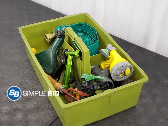Lot 58-52842 - Container of Misc Sprayers, Hose, Sprinklers and more