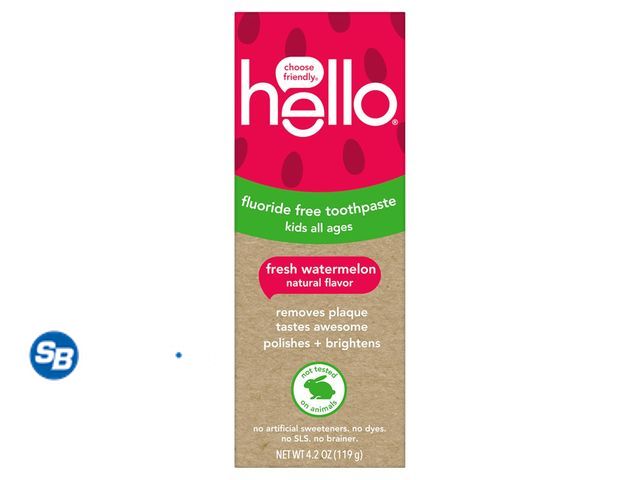 Lot 58-60044 - New hello Fresh Watermelon Fluoride Free Kids Toothpaste, 4.2 Oz Tub