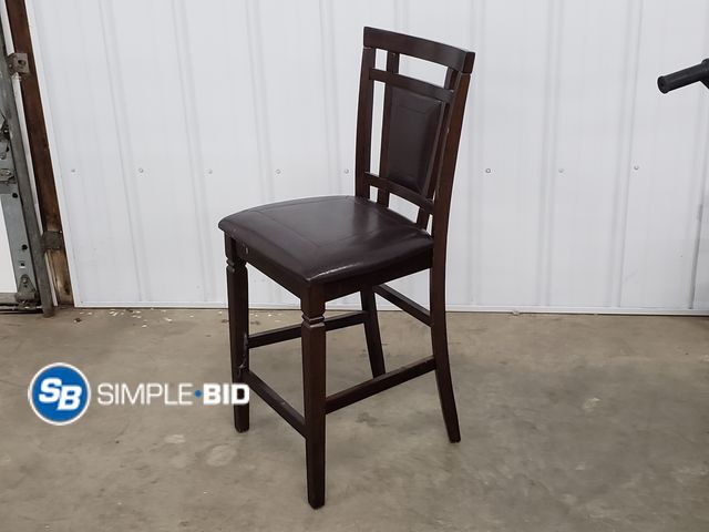 Lot 58-71333 - Wooden Dinning Table Chair with Padded Seat and Back - Used