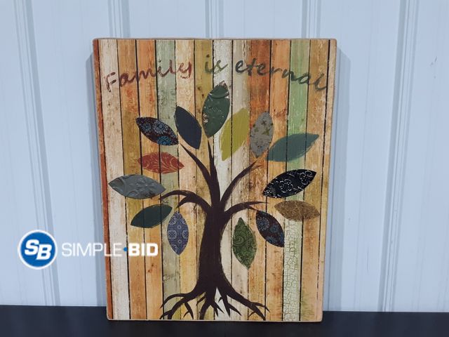 Lot 58-31922 - Family is Eternal Picture - Cloth, Wooden and Metal Material
