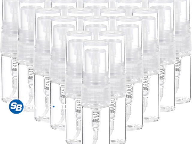 Lot 58-83904 - New PATIKIL 2ml Glass Mini Perfume Sample Bottles, 36 Pcs Fine Mist Refillable Empty Mini Spray Bott...