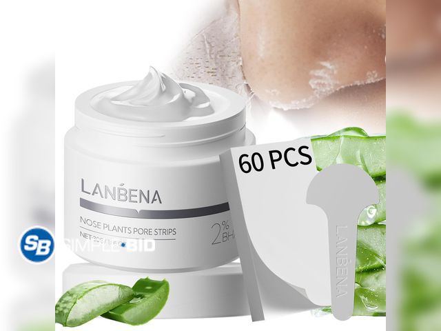 Lot 58-78260 - New LANBENA Blackhead Remover Nose Pore Strips for Face, 2.0 Upgraded Deep Cleansing Peel off Mask N...