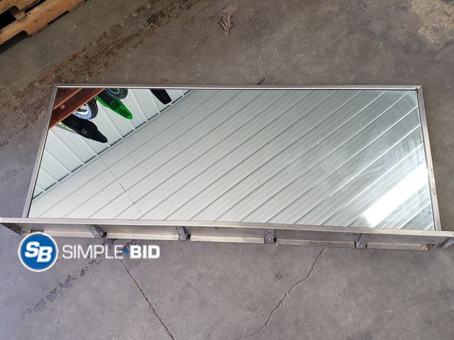 Lot 58-71864 - Stainless steel Mirror with Shelf - 59 1/4" x 26" - in good condition