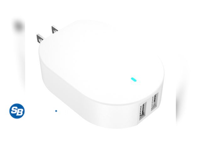 Lot 58-27091 - New onn 24W Dual USB-A Port Wall Charger, Foldable Plug, White