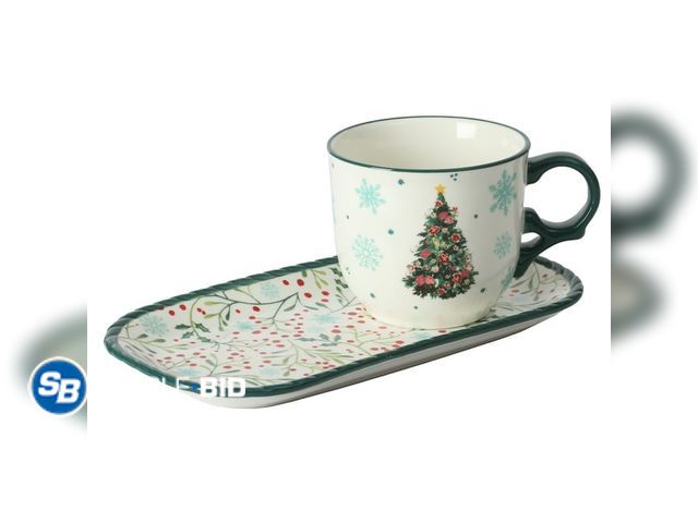Lot 58-22080 - New The Pioneer Woman Holly Toss Stoneware Cookie Tray Set
