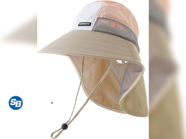 Lot 58-38538 - New Moon Kitty Baby Girls Sun Hats Infant Toddler Sun Hat Kids Summer Water Hat Outdoor Adjustable W...