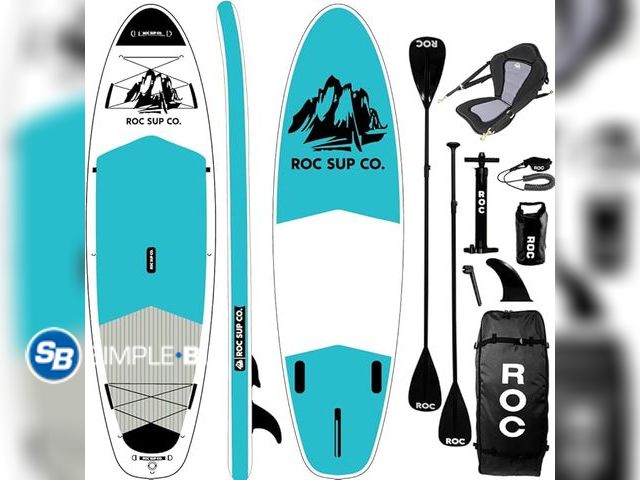 Lot 58-28727 - New Roc Inflatable Stand Up Paddle Boards with Premium SUP Paddle Board Accessories, Wide Stable Des...