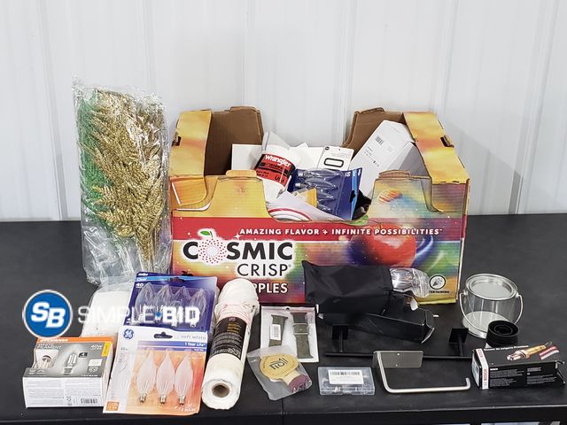 Lot 58-65980 - BOX of small amazon items and more - variety of items - unused
