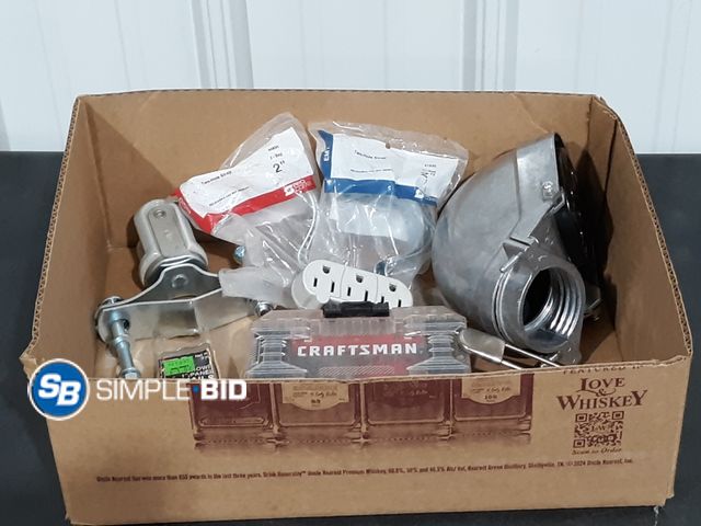 Lot 58-29125 - Box of Misc Items, Electrical, Tools and More