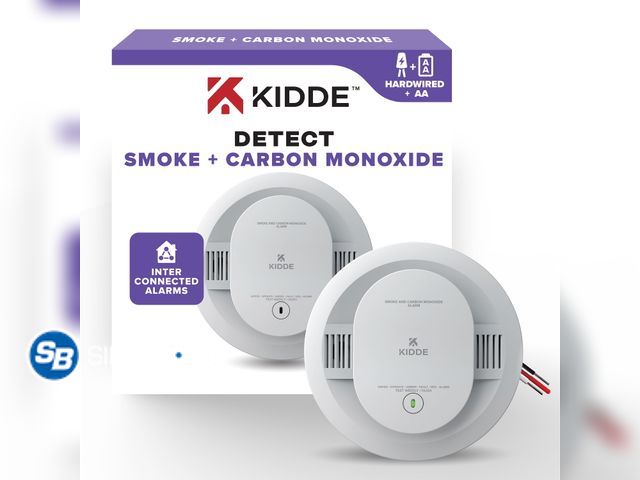 Lot 58-32790 - New Kidde Hardwired Combination Smoke &amp; Carbon Monoxide Detector, AA Battery Backup, 5-inch