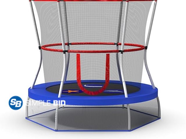 Lot 58-28676 - New Skywalker Trampolines Mini Trampoline with Enclosure Net