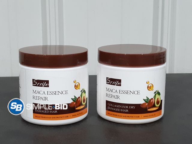 Lot 58-32963 - Lot of (2) New Srripo Maca Essence Repair Collagen for dry Damaged hair 16.9 fl oz