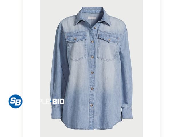 Lot 58-71219 - New Sofia by Sofia Vergara Women's and Women's Plus Sofia Oversized Boyfriend Shirt with Long Sleeve...