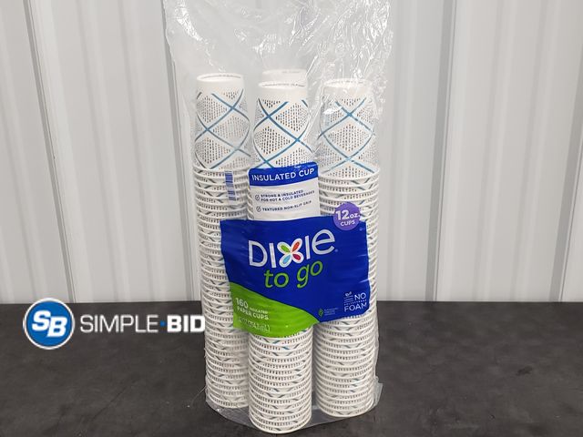 Lot 58-50167 - DIXIE to go paper cups - insulated 160 - unopened