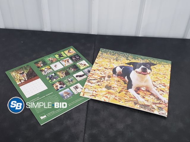 Lot 58-54264 - Lot of (2) New American Staffordhire Terrier 18 month Calendar -- 2025-2026