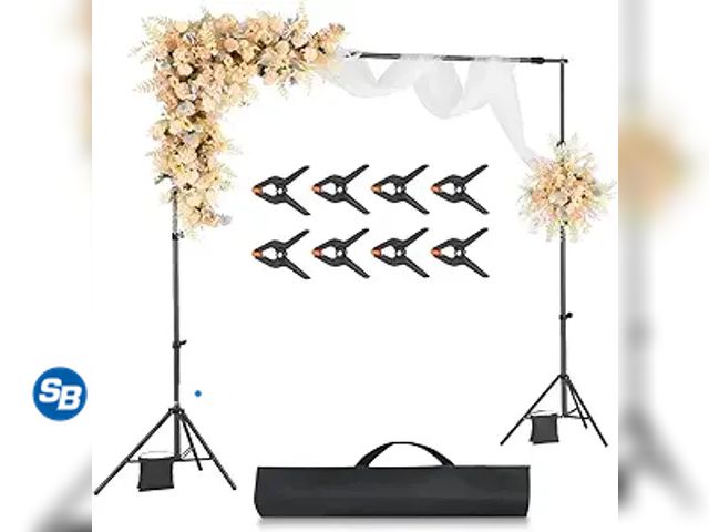 Lot 58-18001 - New VEVOR Backdrop Stand, 7 x 10 ft Adjustable Photo Backdrop Stand Kit, Portable Background Backdro...