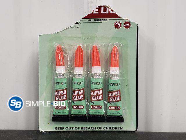 Lot 58-57749 - New Super Glue Liquid .1 oz each - 4 pack