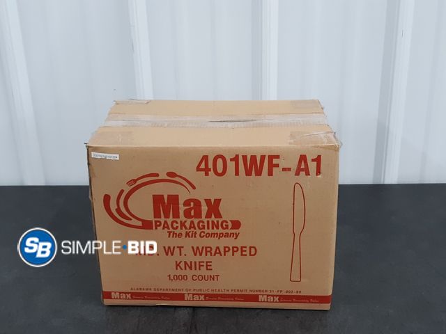 Lot 58-33656 - Max Packaging Wrapped Knife - 1000 Count - 401WF-A1