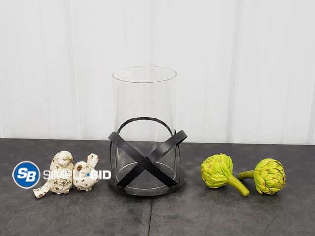 Lot 58-83519 - Decorative Vase/Candle Holder with 4 Decor Pieces
