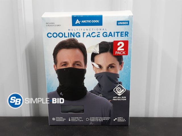 Lot 58-30649 - Arctic Cool Multifunction Cooling Face Gaiter Unisex 2 pack - appears unused