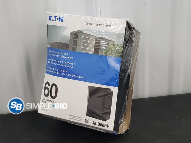 Lot 58-69387 - Eaton Non Fusible Pullout  Air conditioner Disconnect 60 Smp 240VAC