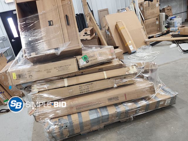 Lot 58-50254 - Skid Full of Various Furniture Items, Open Boxes, boxes 1 of 2, may or may not be complete