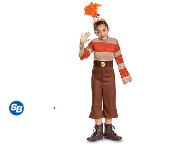 Lot 58-34380 - New Disguise Girls' Disney Pixar's Inside Out 2 Anxiety Classic Costume - Size 10-12 - Orange