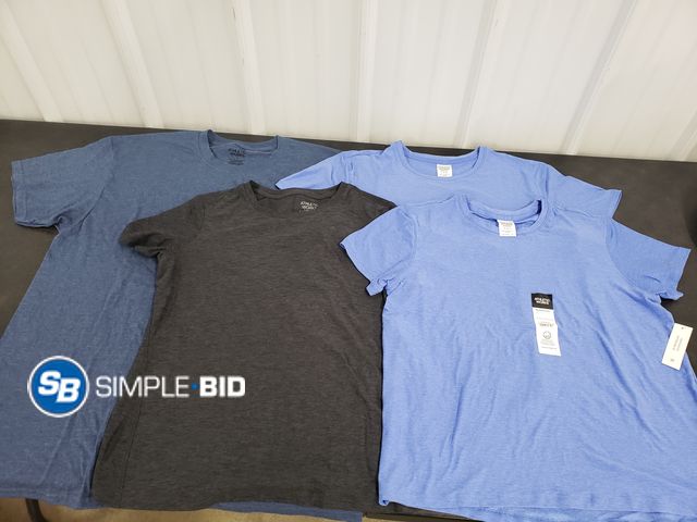 Lot 58-71455 - Lot of (4) New Athletic Works Women's  Relaxed ButterCore Tees with Short Sleeve - SIZES -- XS - XL ...