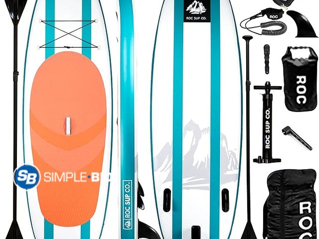 Lot 58-26812 - Roc Inflatable Stand Up Paddle Boards with Premium SUP Paddle Board Accessories, Wide Stable Design,...