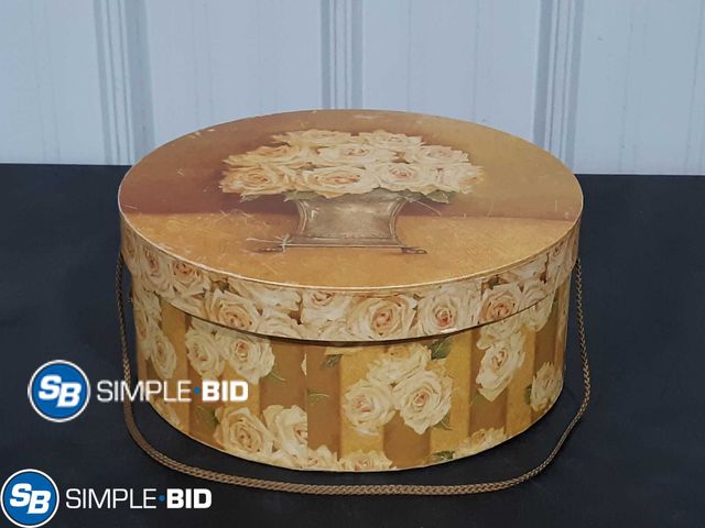 Lot 58-25400 - Large Yellow Rose (Hat or Storage Round Container