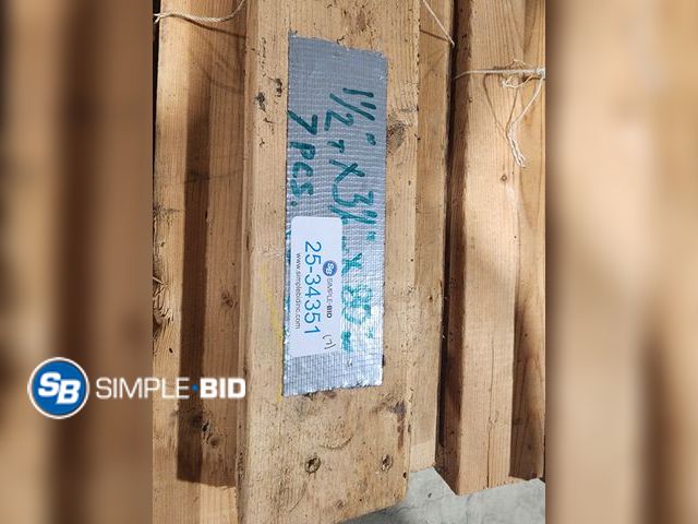 Lot 58-34351 - Lot of (7) 1 1/2 x 3 1/2 x 80" Pieces of Wood