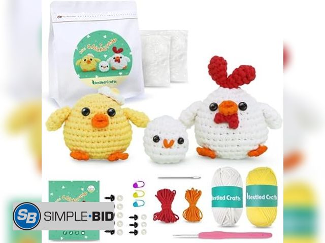 Lot 58-20779 - New NestledCrafts Beginners Crochet Kit, Amigurumi Crochet Animal Kit, Easy Learn to Crochet with St...