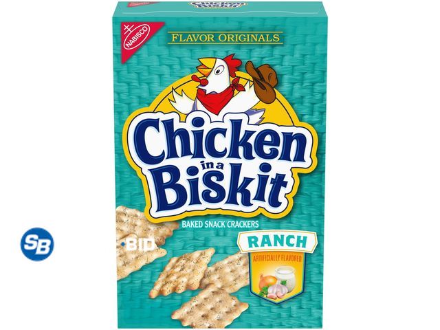 Lot 58-64380 - Lot of (5) CHICKEN IN A BISKIT Ranch Baked Snack Crackers, Lunch Snacks, 7.5 oz - unopened - expired