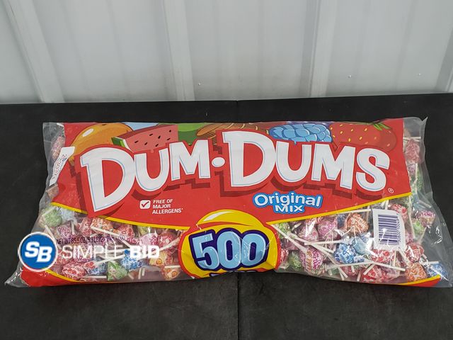 Lot 58-30378 - DUM DUMS! Original Mix 500 pops - unopened